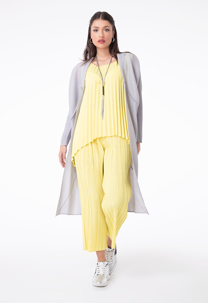 Egg Shape Electric Pleated Outerwear