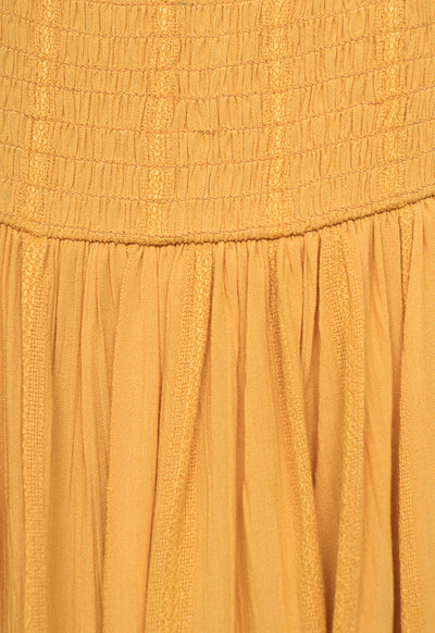Solid Smocked Wrap Dress