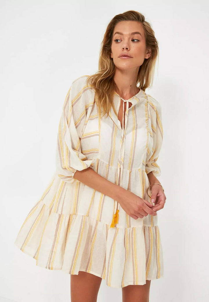 Tie Neck Printed Dress