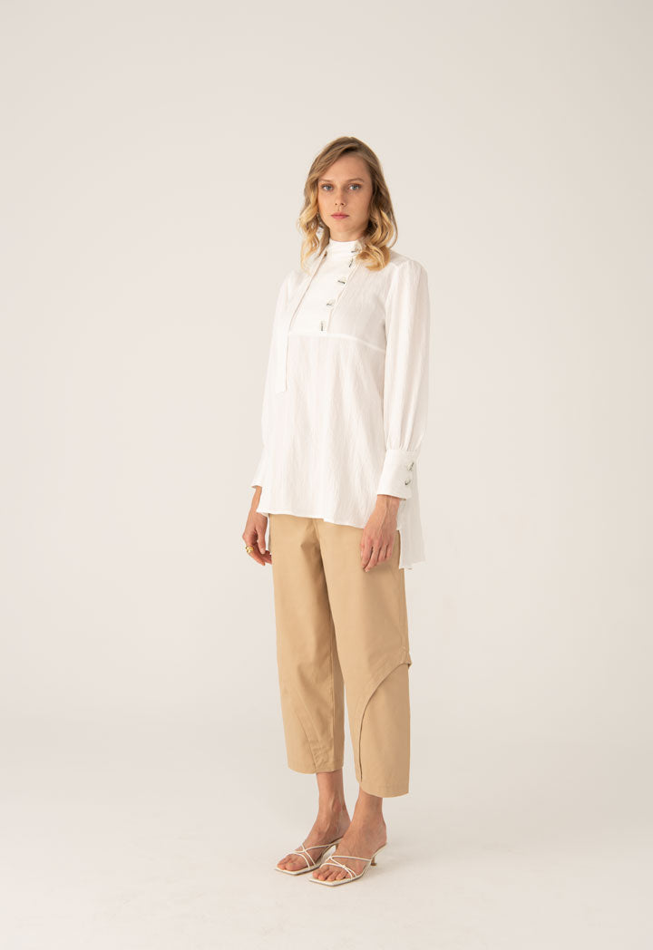 Straight Fit Flap Solid Trouser