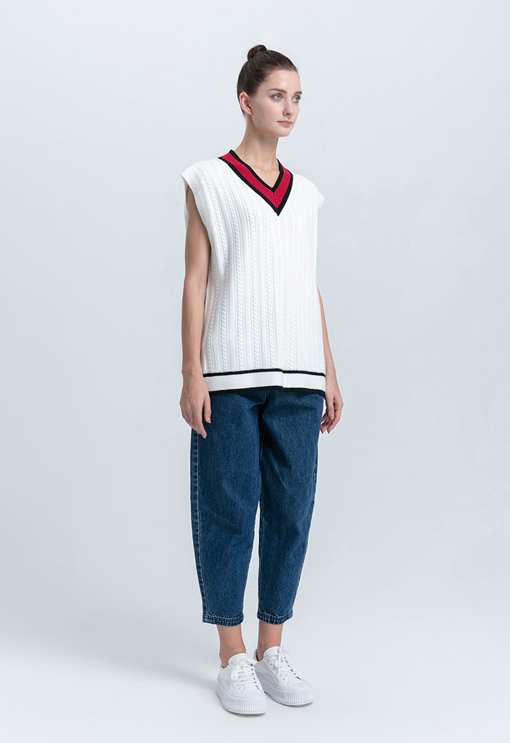 Semi Baggy Denim Solid Pants