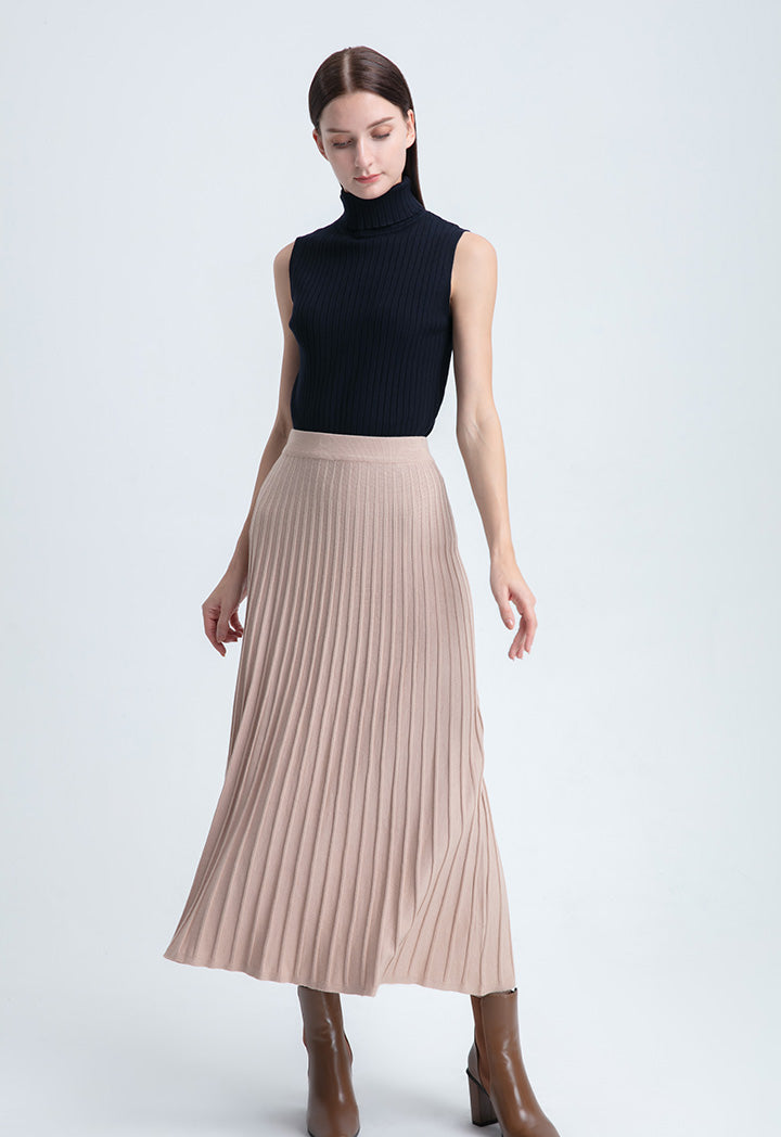 Long Knitted Classic Basic Skirt