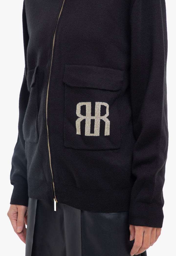 Inverse R Embroidered Two Toned Jacket