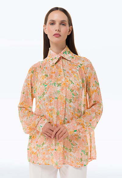 Floral Printed Soft Loose Blouse