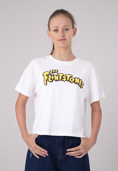 The Flintstones Beads Embellished Print T-Shirt