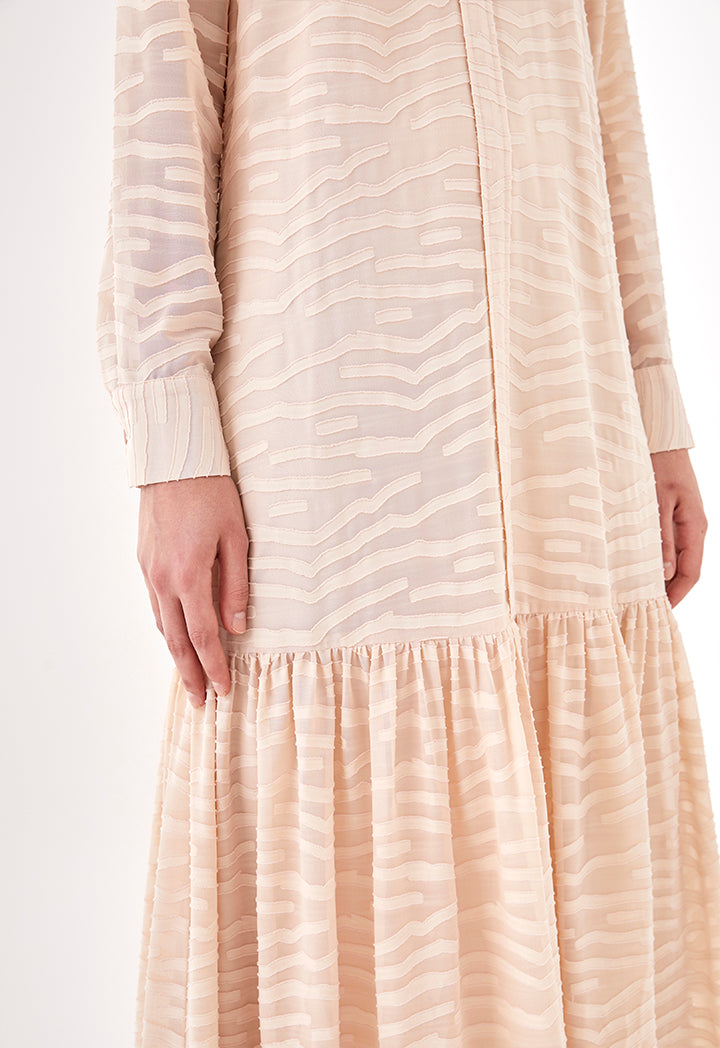 Sheer Textured Pattern Dress
