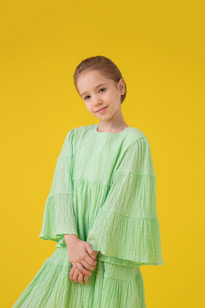 Tiered Bell Sleeve Dress