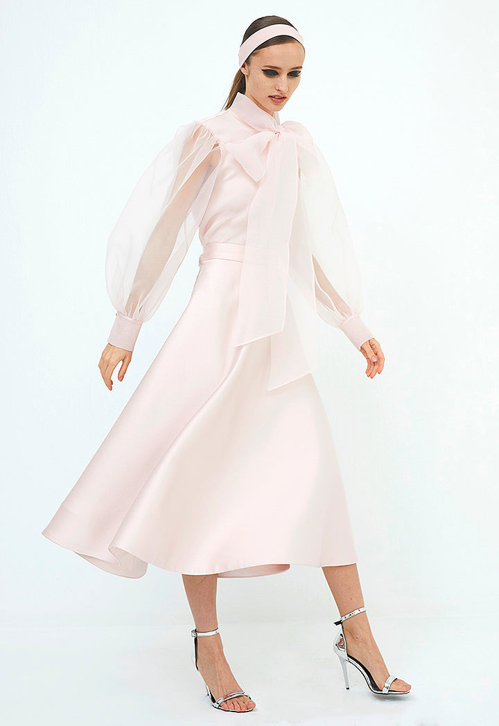 Solid High Waist Skirt