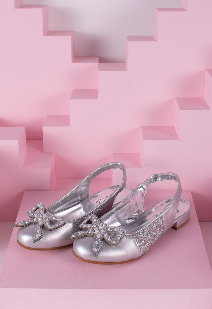 Ribbon Pearl Embellished Half Shoes