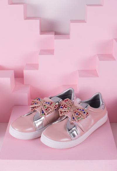 Bow Stud Embellished Sneakers