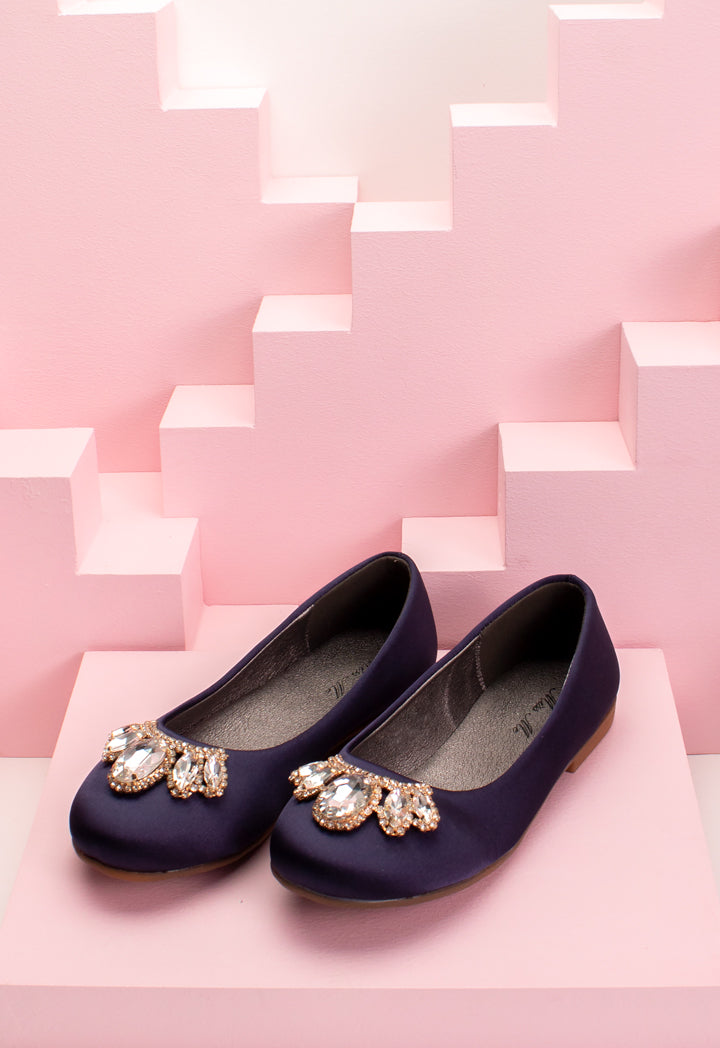 Rhinestone Embellished Flat Shoes