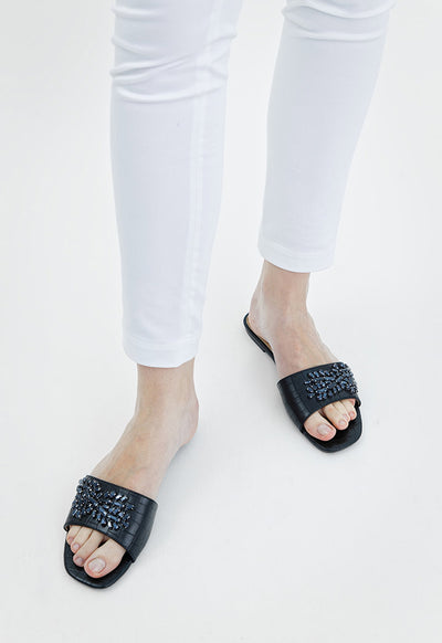 Embellish Stones Strap Sandals