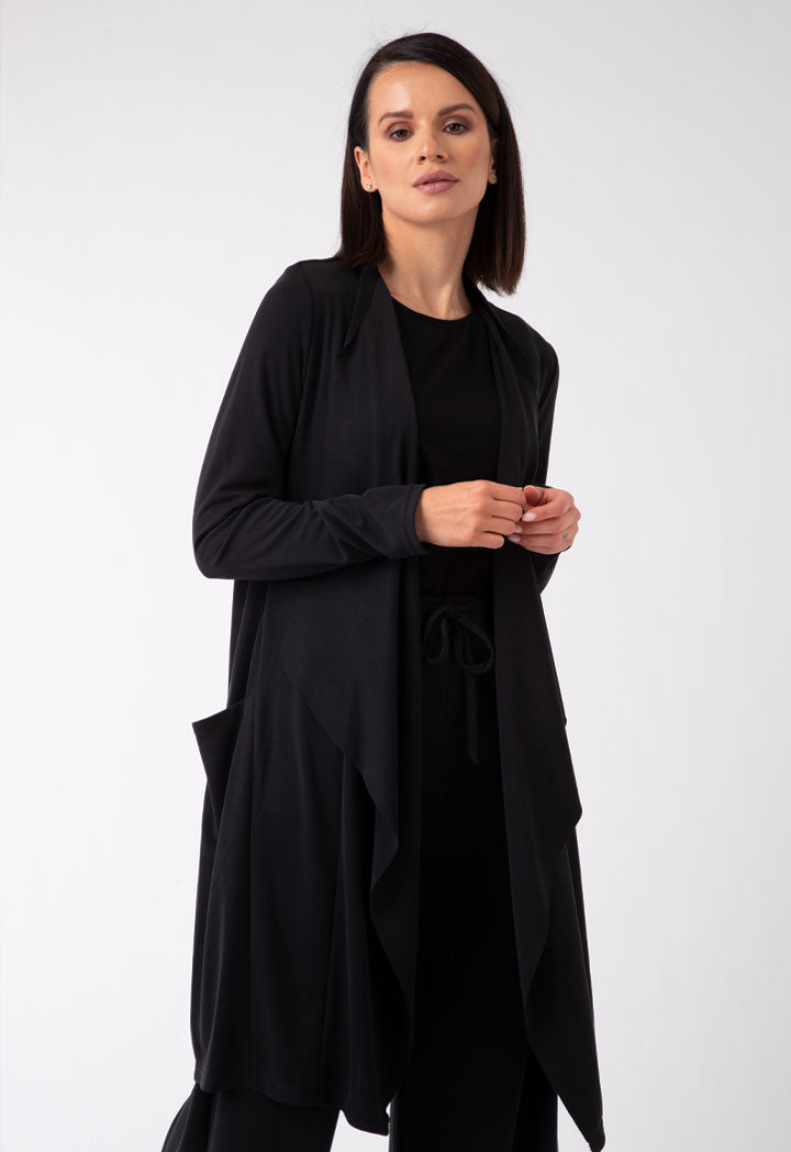Knitted Big Lapel Cardigan