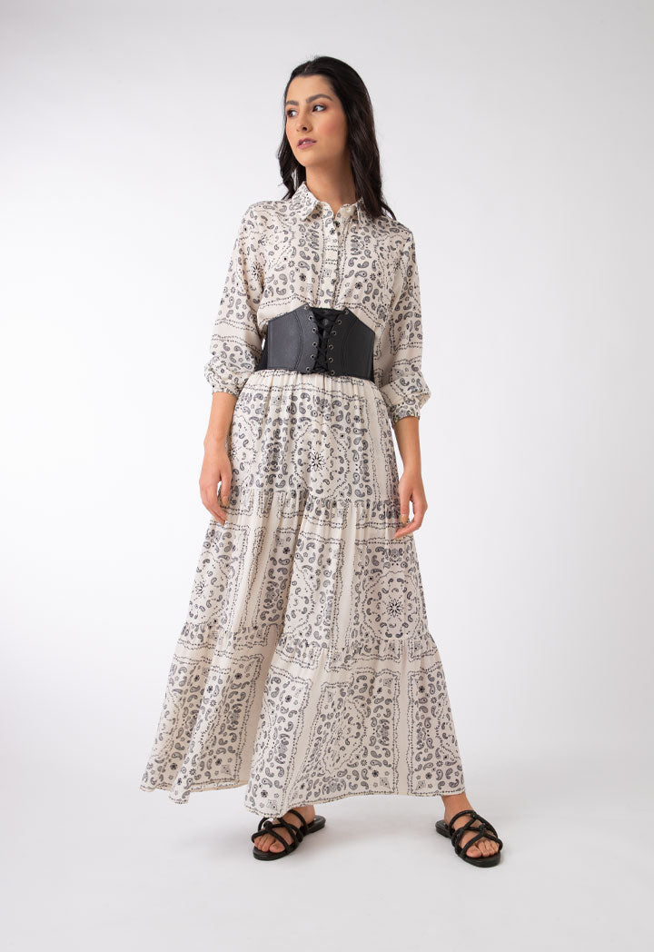Bandana Printed Tiered Skirt