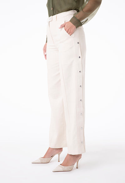 Linen High Waist Trouser