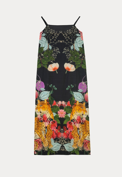 Sleeveless Floral Maxi Under Abaya Dress - Ramadan Style