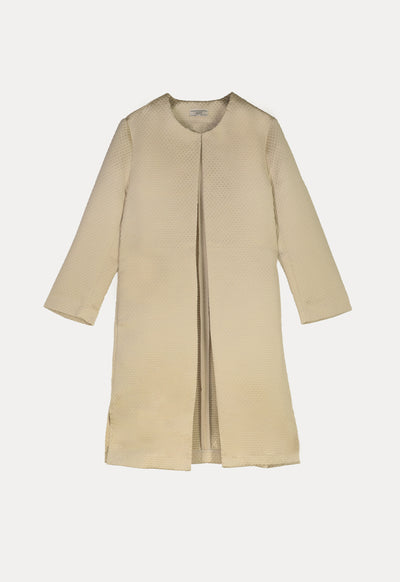 Embossed Jacquard Open Front Outerwear