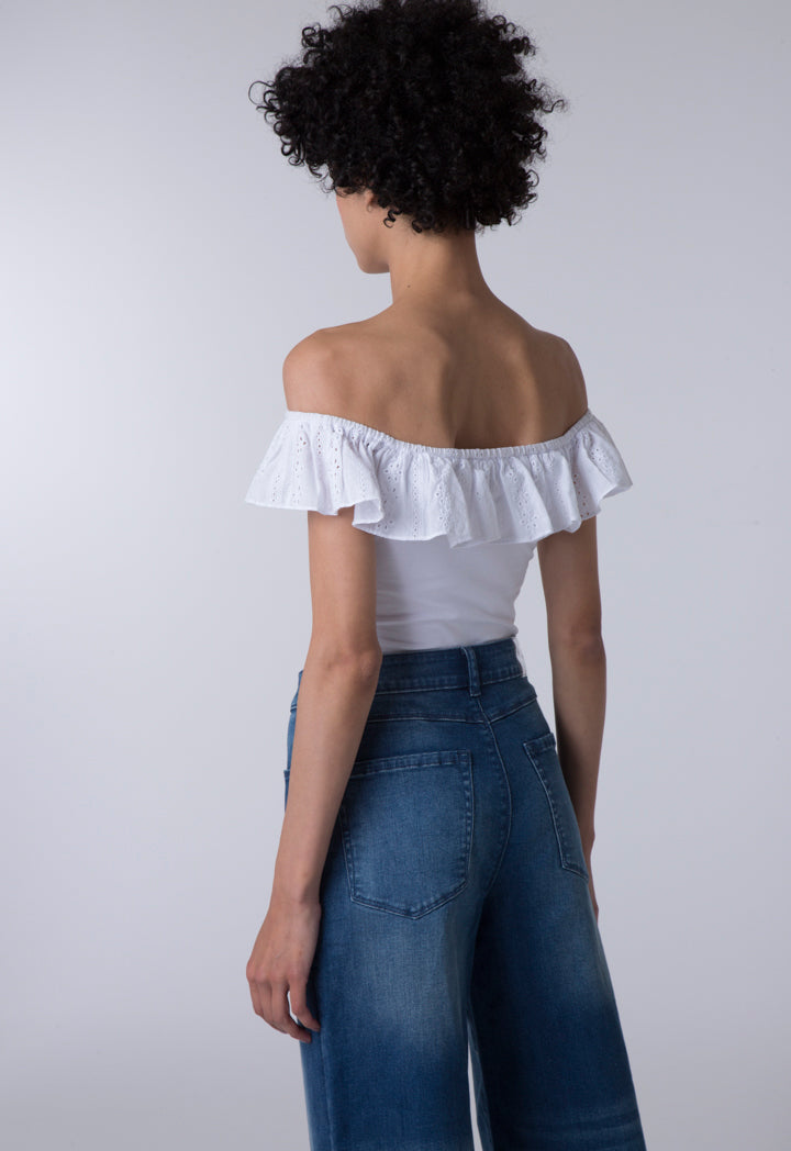 Frill Off Shoulder Bodysuit