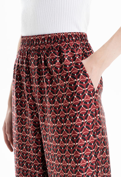 Circular Printed Straight Leg Trouser