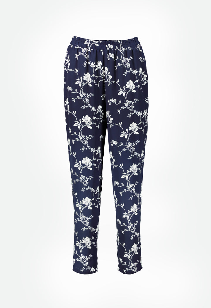 Floral Chiffon Crepe Trouser