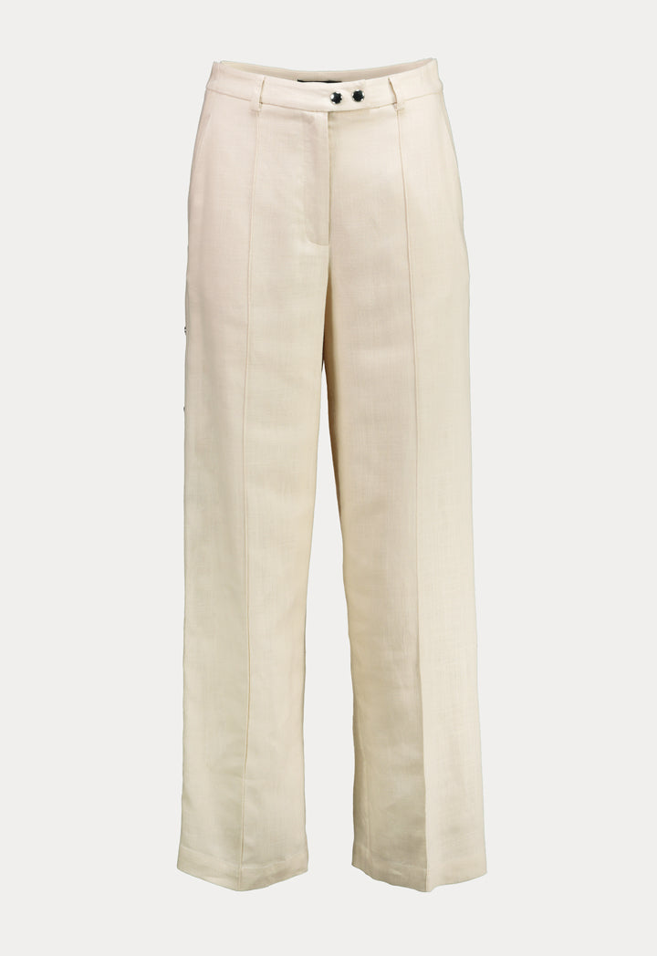 Linen High Waist Trouser