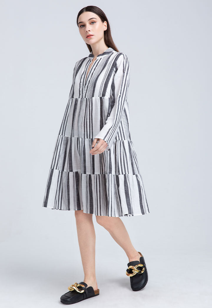 Striped Tiered Dress