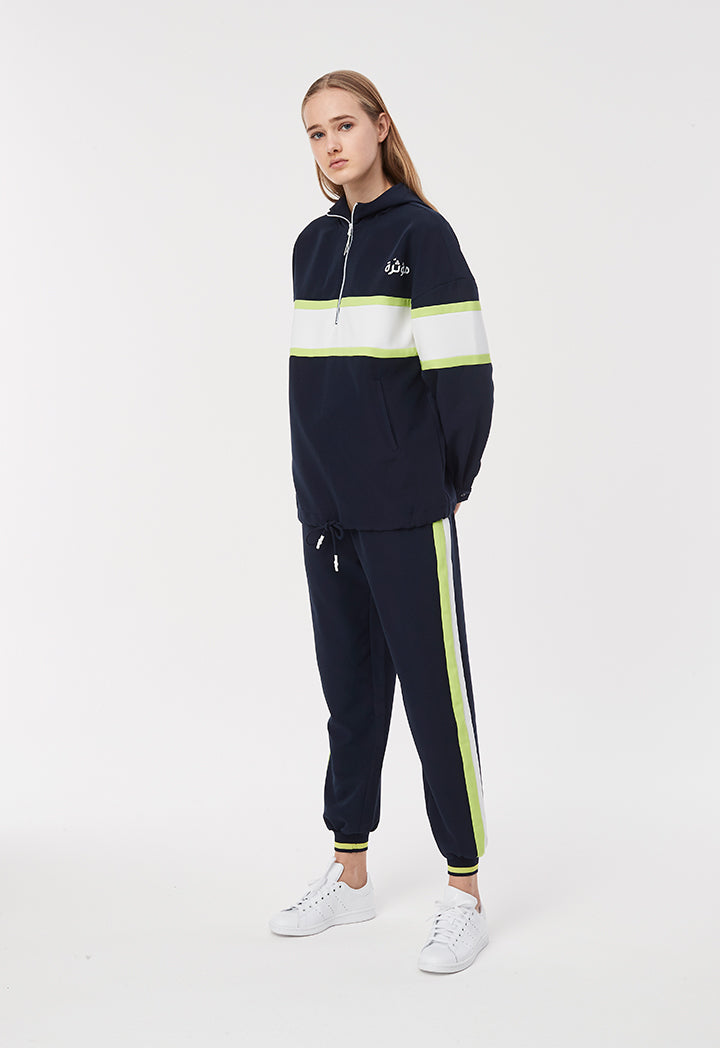 Side Tape Navy Sporty Trouser