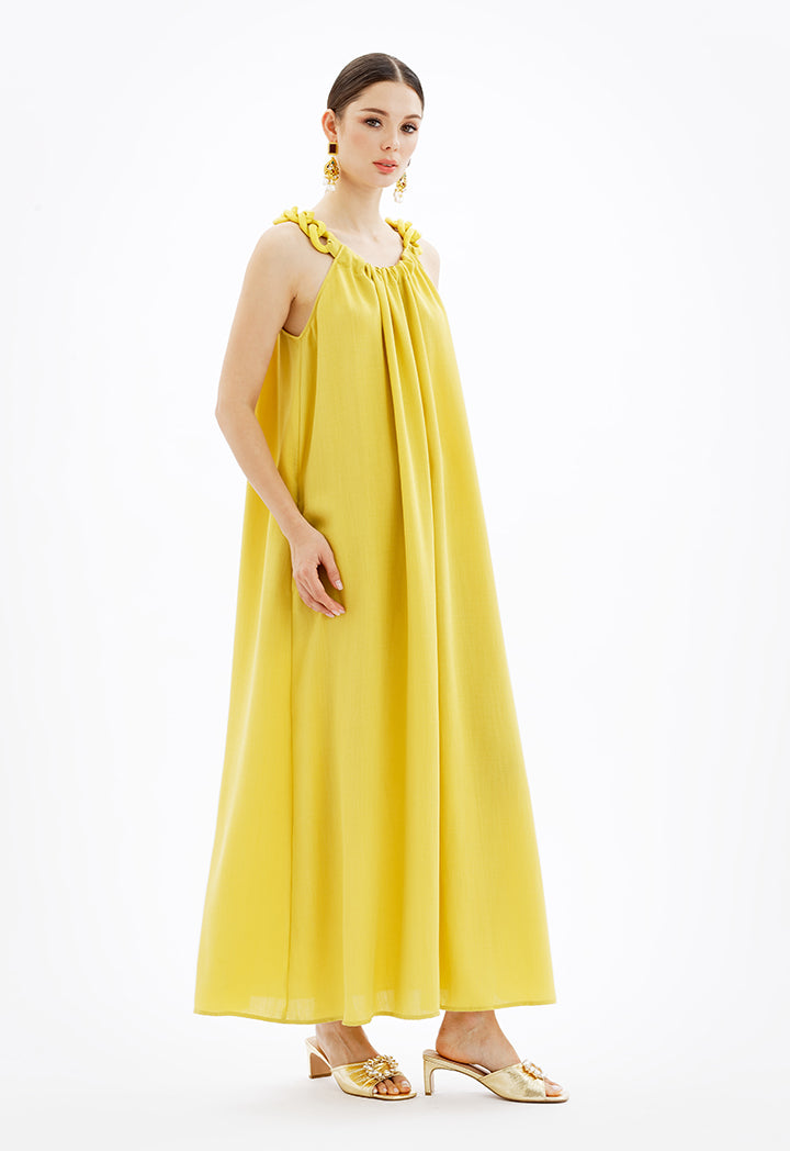 Solid Maxi Sleeveless Dress