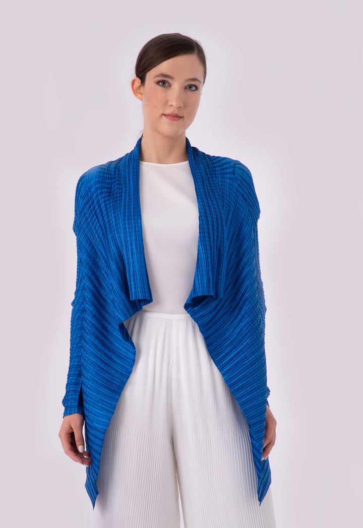 Electric Pleated Waterfall Cardigan