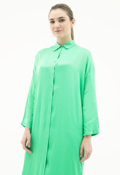 Soft Solid Shirt Dress