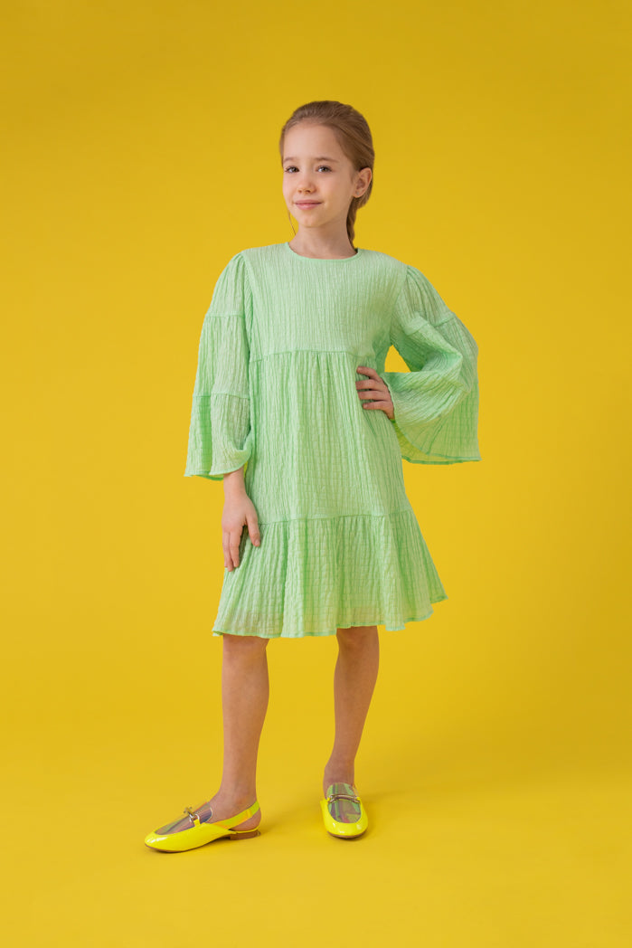 Tiered Bell Sleeve Dress