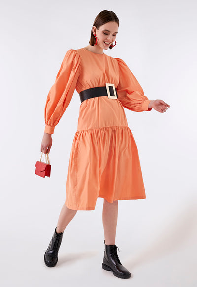 Layered Stitch A-Line Dress