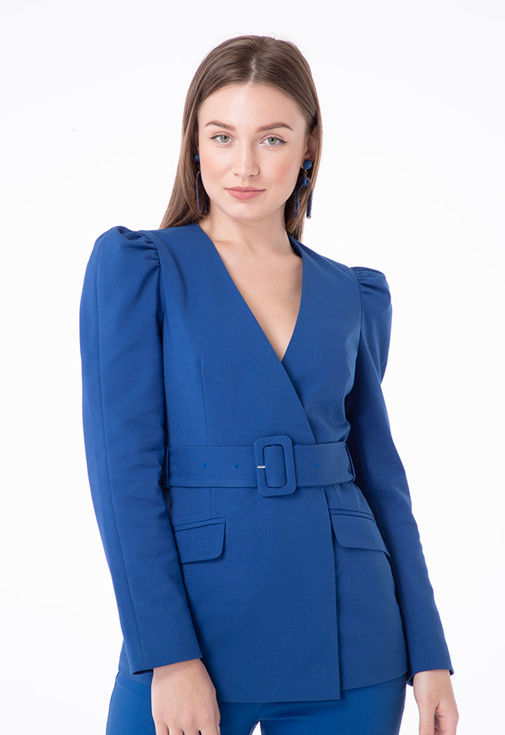 Single-Breasted Solid Blazer