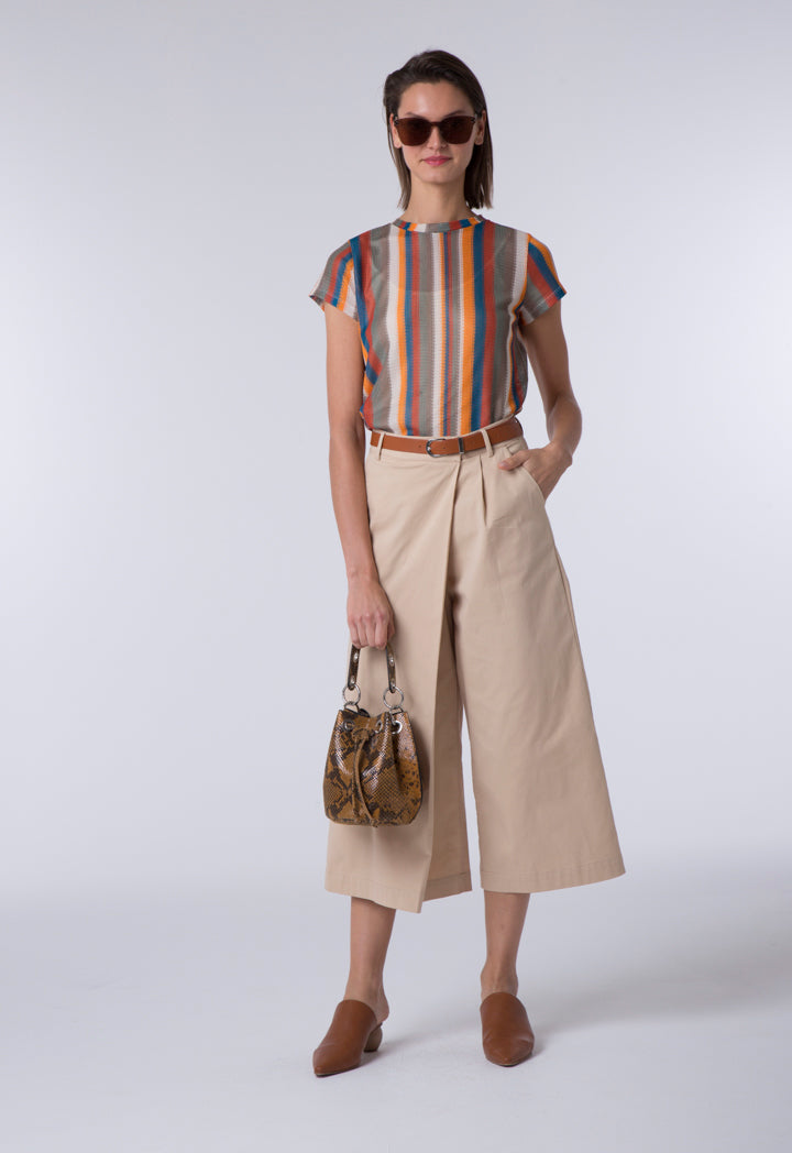 Vertical Multicolor Stripe T-Shirt