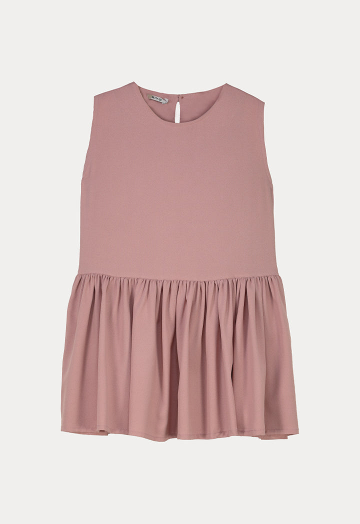 Sleeveless Peplum Blouse
