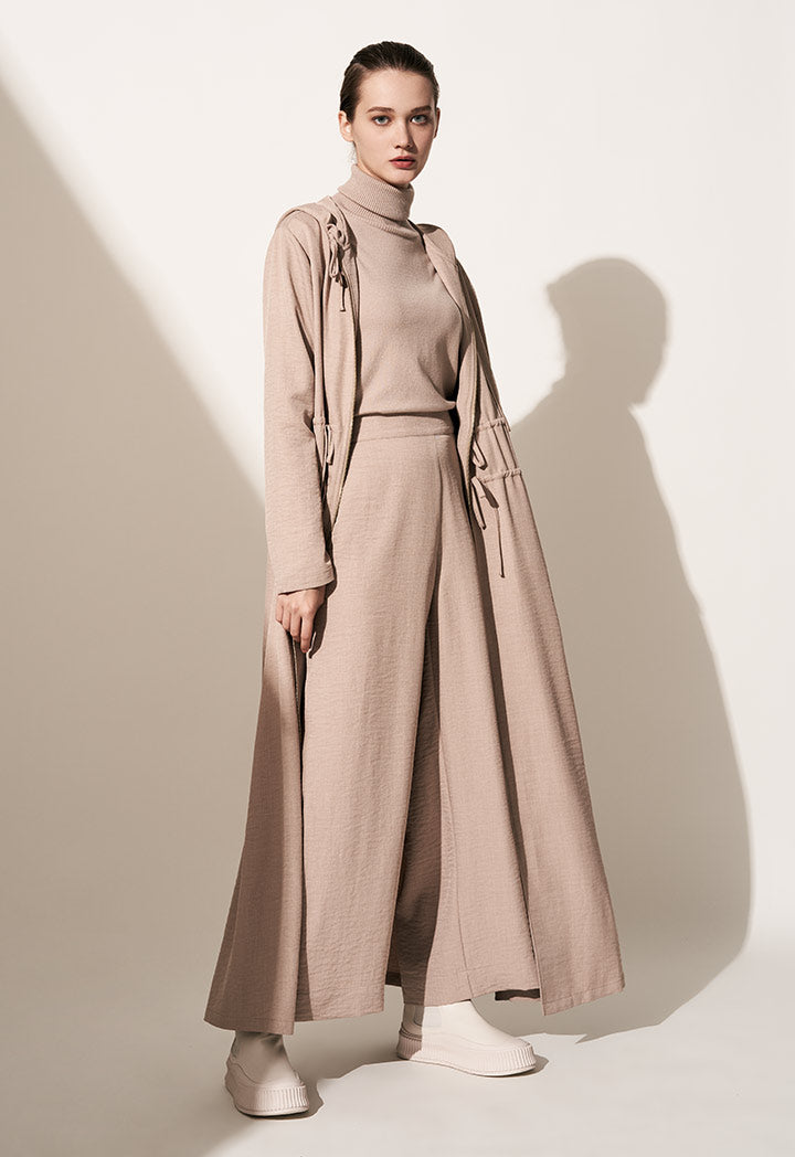 Elasticated Back Waist Wide Leg Trouser
