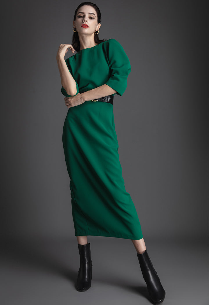 Classic Fit Solid Maxi Dress