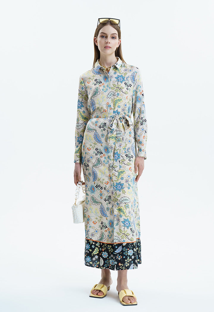 Floral Printed Maxi Outerwear