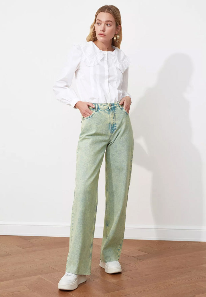 High Waist Straight Jeans