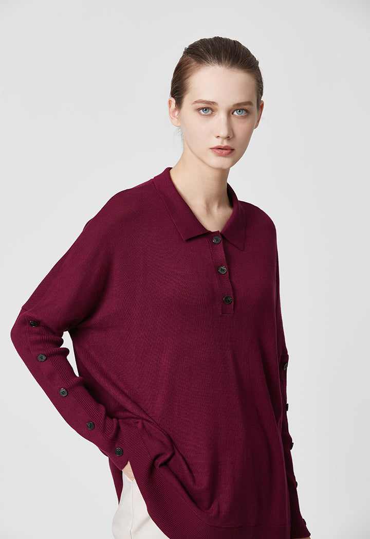Single Tone Ribbed Pullover