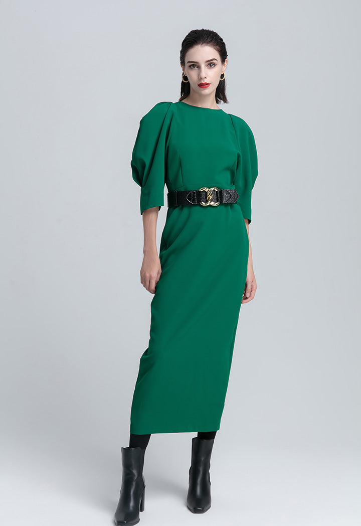 Classic Fit Solid Maxi Dress