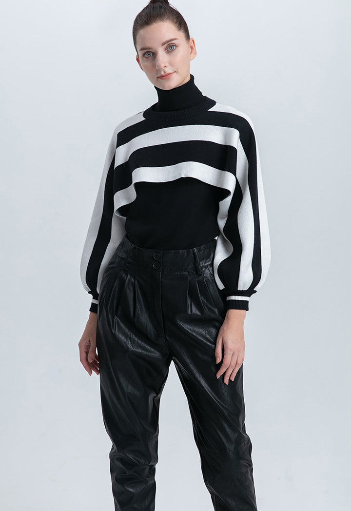 Micro Crop Knitted Striped Top