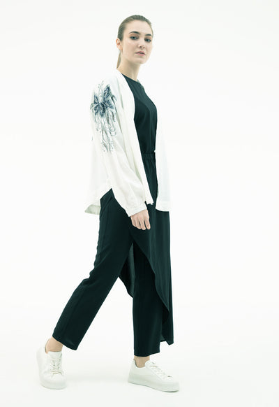 Casual Solid Draped Trouser