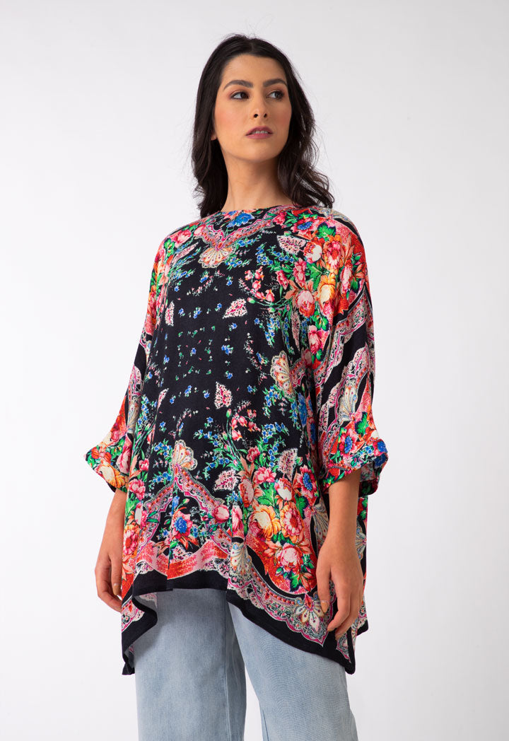 Printed Kimono Blouse