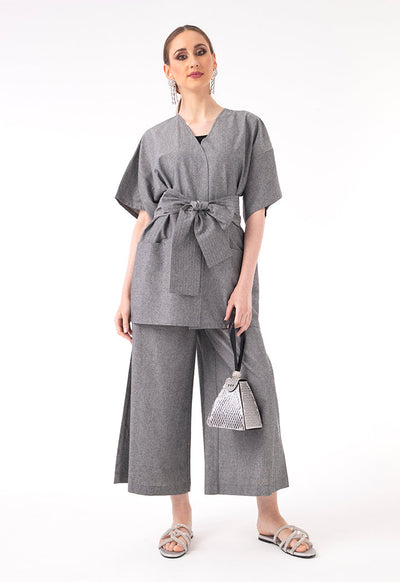 Straight Fit Linen Culottes