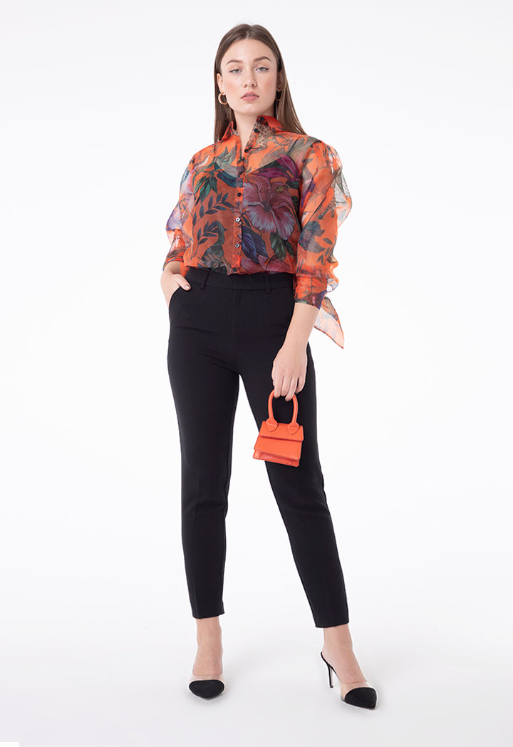 Black Straight Fit Trouser