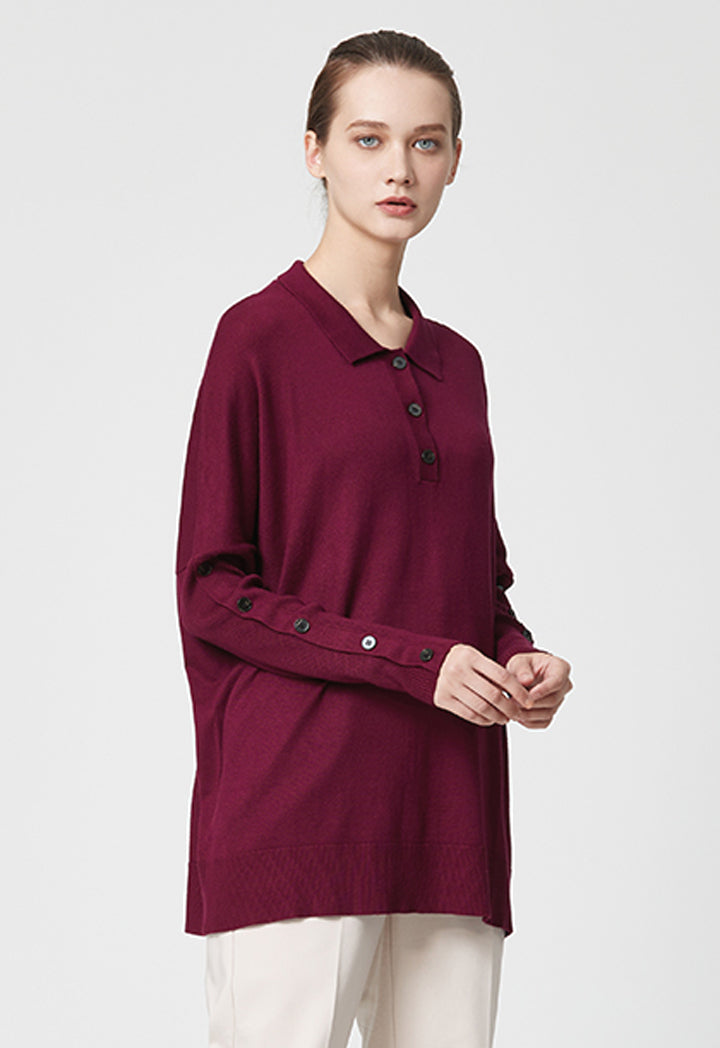 Single Tone Ribbed Pullover