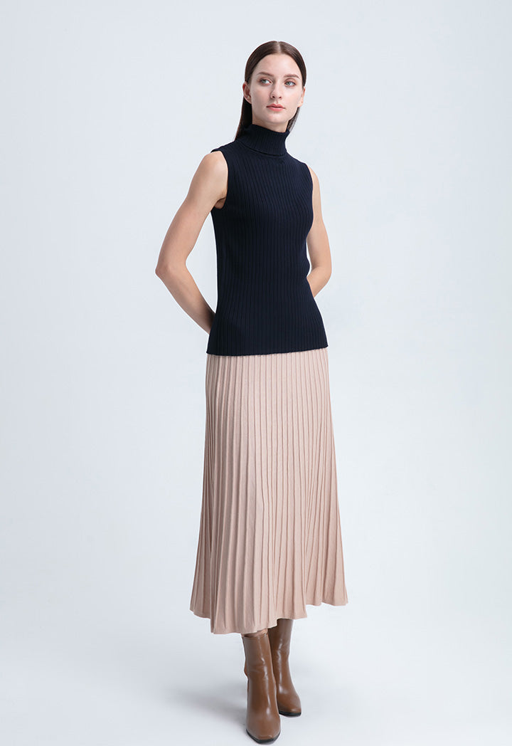 Long Knitted Classic Basic Skirt