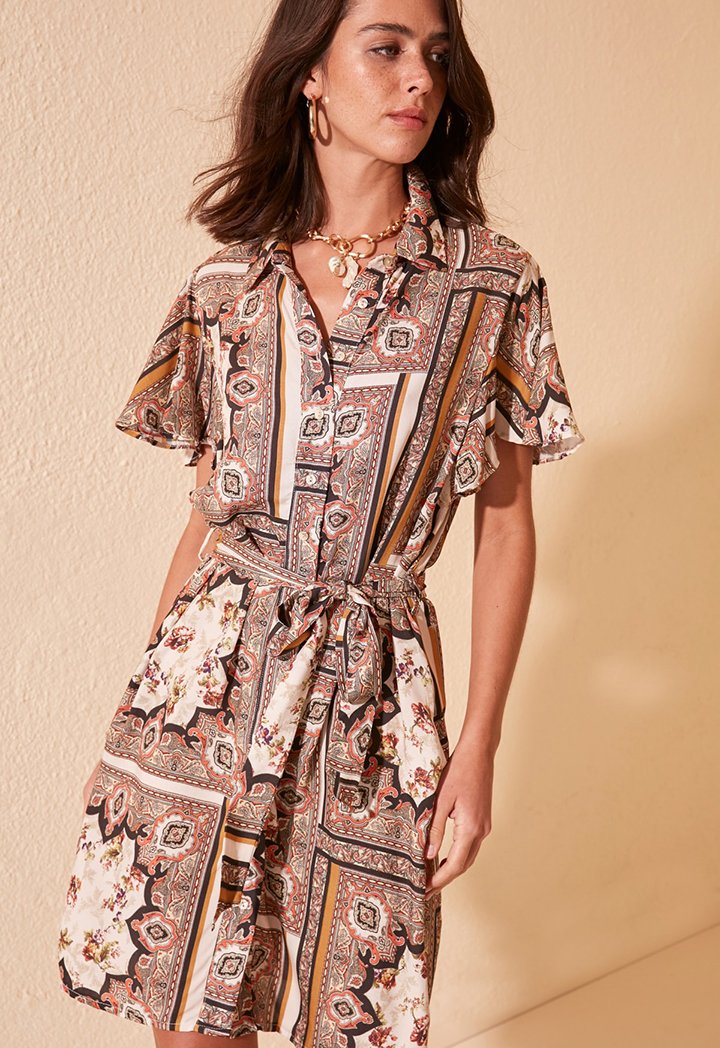 pattern-print-shirt-dress