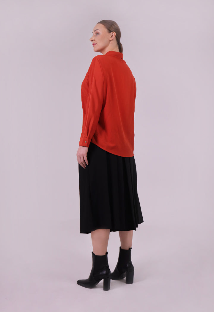 Pleated Short Solid Culottes